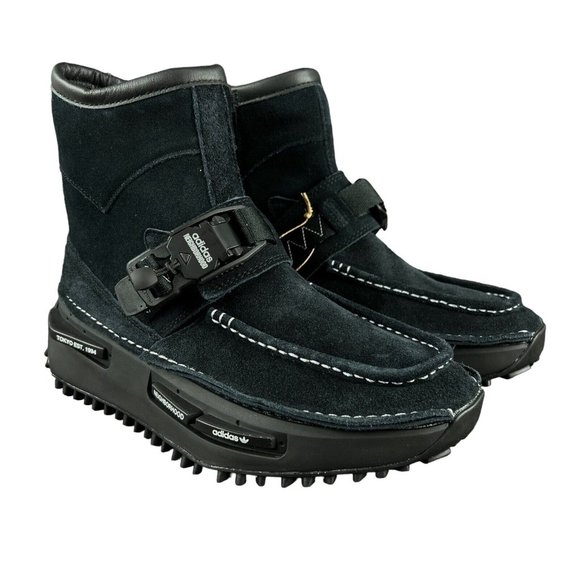 Adidas NMD_S1 Neighborhood Black White Suede Boots ID1708 Men's Size 9.5 - Picture 4 of 10